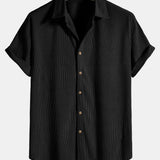 Chemise homme manches courtes texturée