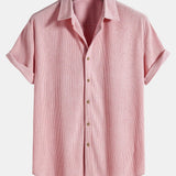 Chemise homme manches courtes texturée