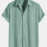 Chemise homme manches courtes texturée