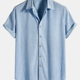 Chemise homme manches courtes texturée