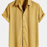 Chemise homme manches courtes texturée