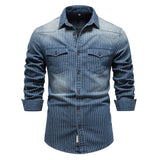 Chemise homme rayée à poches