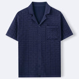 Chemise homme texturée à manches courtes