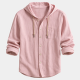 Chemise homme capuche boutonnée