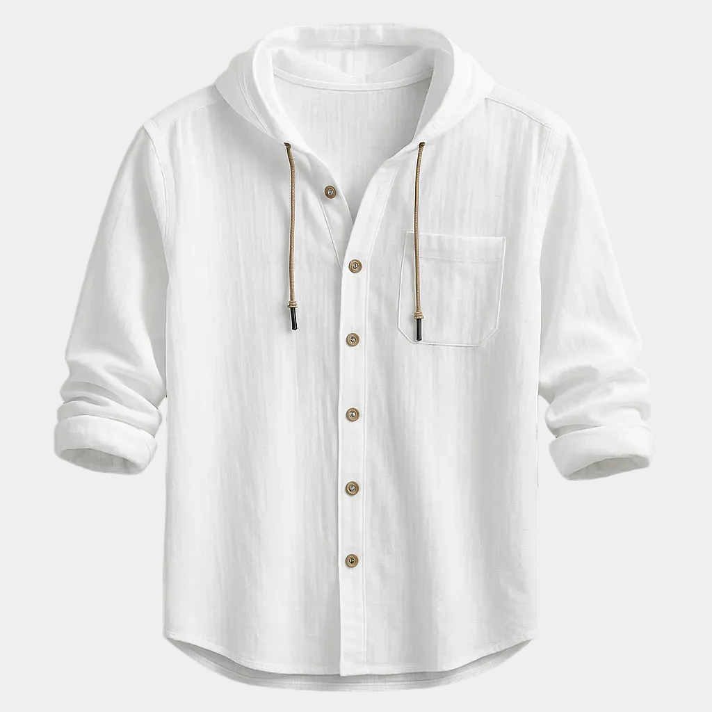 Chemise homme capuche boutonnée