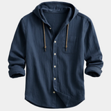 Chemise homme capuche boutonnée