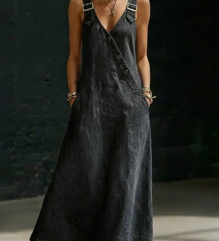 Vera | Robe en denim avec boutons