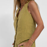 Rose | Ensemble de gilet boutonné et pantalon ample