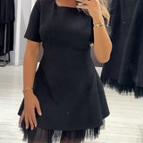 Camille™ – Mini-robe élégante au confort scintillant