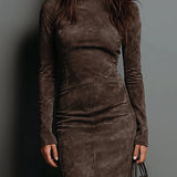 Lorène | Robe Midi Longue Marron
