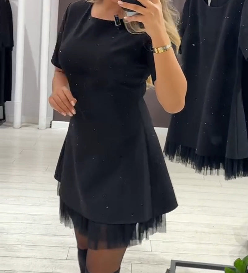 Camille™ – Mini-robe élégante au confort scintillant