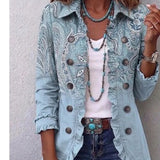 Emilia | Veste paisley vintage à volants