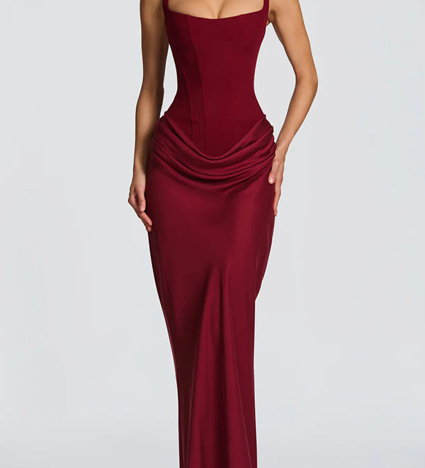 Éléonore | Robe Maxi Col Carré