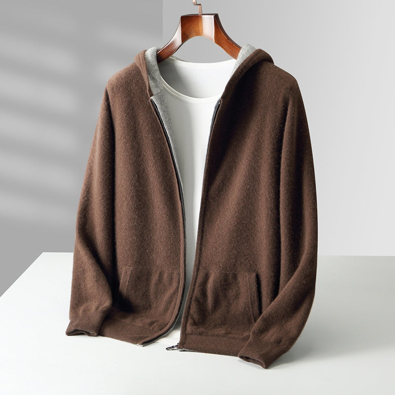 Gilet homme zippé à capuche