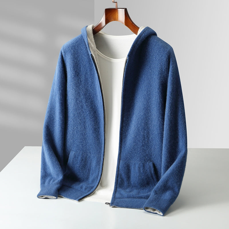 Gilet homme zippé à capuche