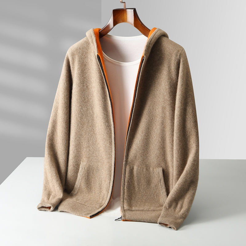 Gilet homme zippé à capuche