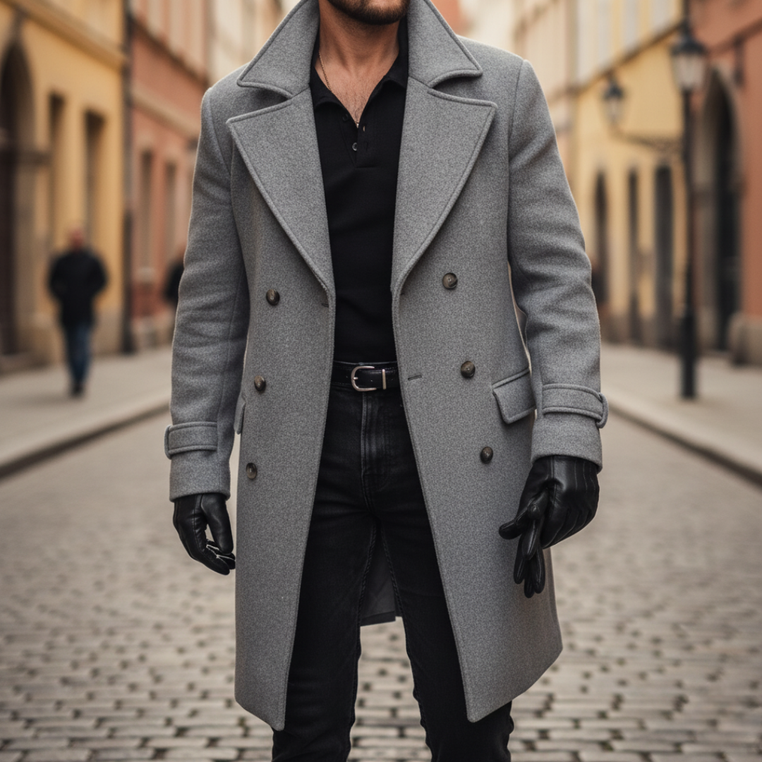 LAURENT MONACO | MANTEAU CLASSIQUE EN LAINE POUR HOMME