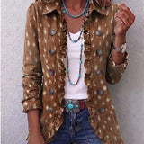 Ilenia | Veste bohème imprimé animalier à volants