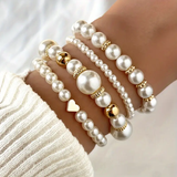 Beatrix | Ensemble de bracelets en look perlé