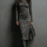 Lorène | Robe Midi Longue Marron