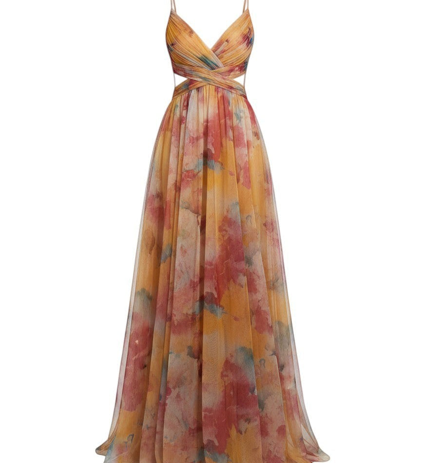 Émilienne™ — Robe longue artistique à effet fluide