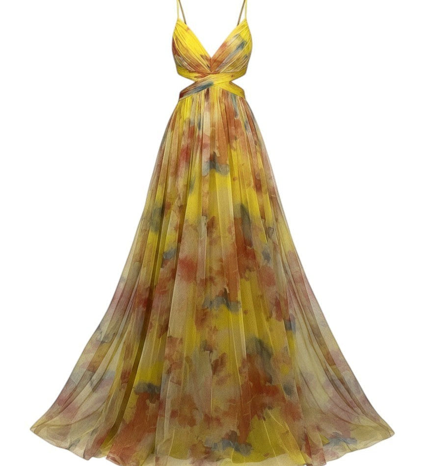 Émilienne™ — Robe longue artistique à effet fluide