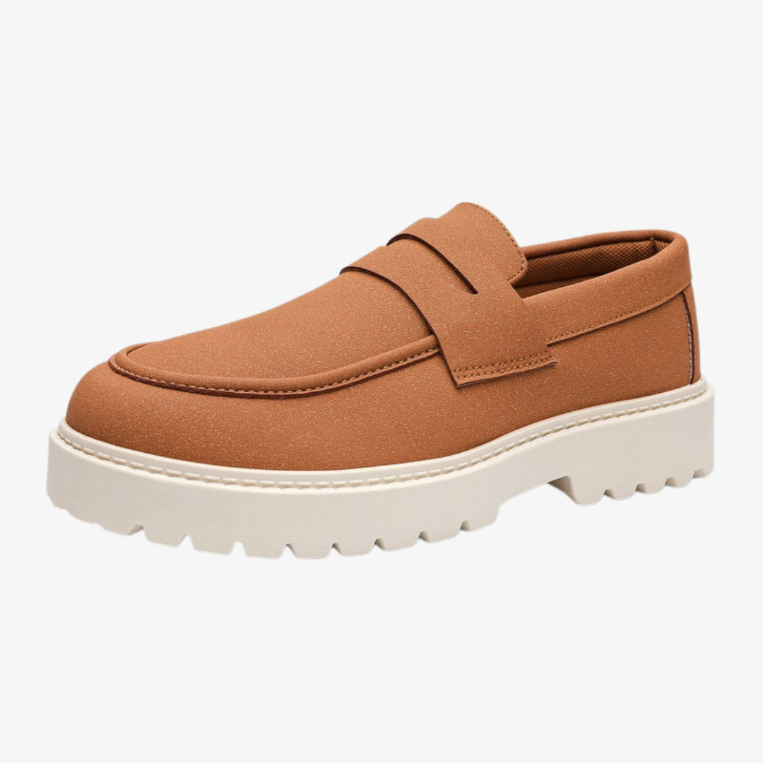 Mocassins homme avec double bride sur le dessus