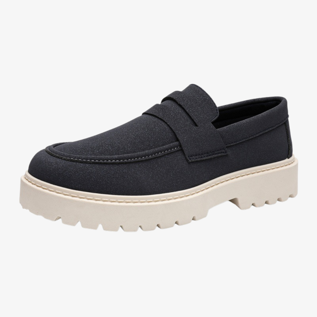Mocassins homme avec double bride sur le dessus