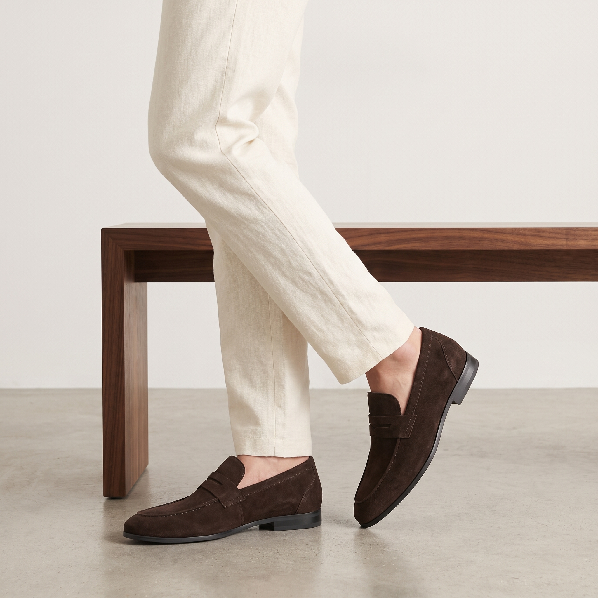Mocassins homme à bride cousue