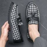 Mocassins homme à bride frangée