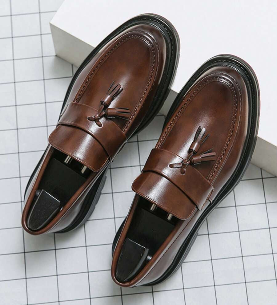 Mocassins homme à bride frangée