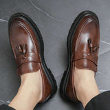 Mocassins homme à bride frangée