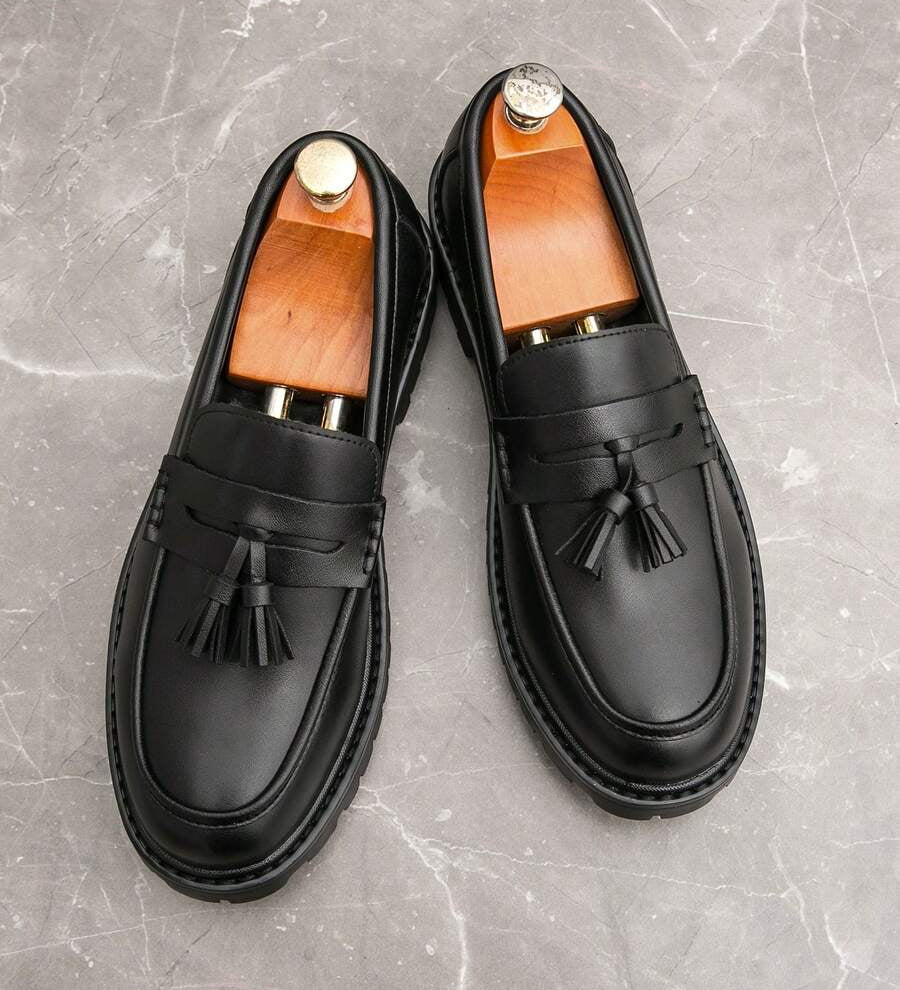 Mocassins homme à bride frangée
