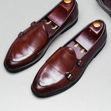 Mocassins homme à brides double boucle
