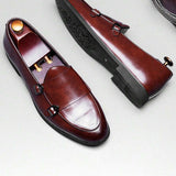 Mocassins homme à brides double boucle