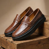 Mocassins homme à plateforme légère