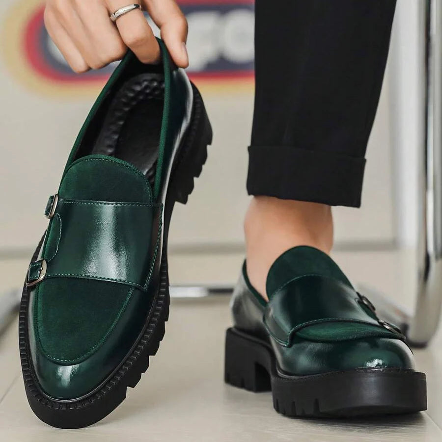 Mocassins homme à double boucle
