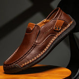 Mocassins homme en cuir à enfiler