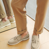 Mocassins homme à languette frangée
