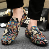 Mocassins homme motifs tissés
