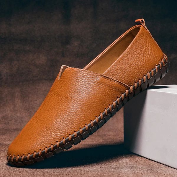 Mocassins homme texturés à enfiler