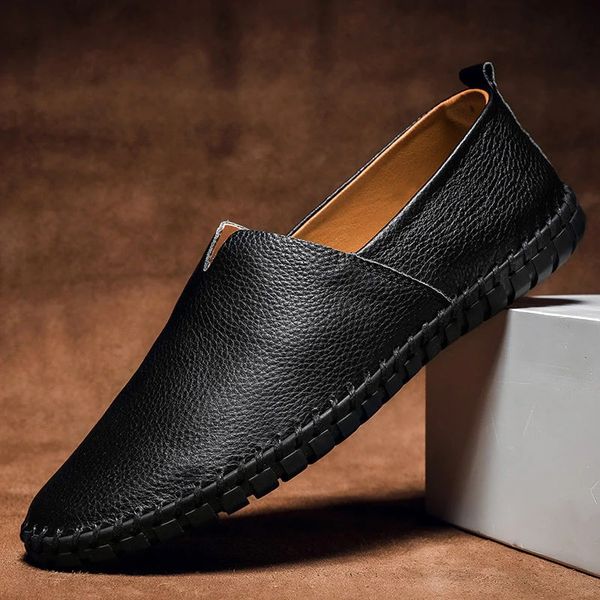 Mocassins homme texturés à enfiler
