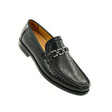 Mocassins homme tressés à barrette
