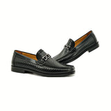 Mocassins homme tressés à barrette