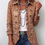 Noemi | Veste bohème fleurie vintage à volants
