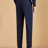 Pantalon droit à plis pour homme