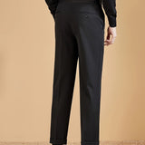 Pantalon droit à plis pour homme