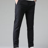 Pantalon droit à taille élastique pour homme