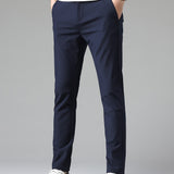 Pantalon droit à taille élastique pour homme