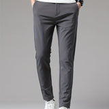 Pantalon droit à taille élastique pour homme